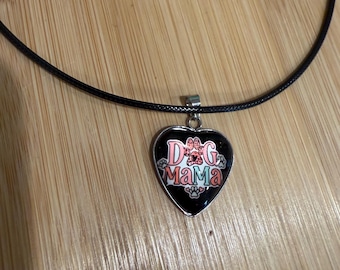 Dog mama necklace, dog mom, dog mom necklace, gift idea, under 20, rescue mom gift, dog mom jewelry, dog mom, pet memorial gift