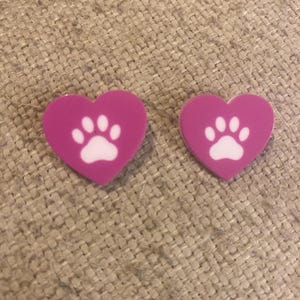 Pootoorbellen, hondenliefhebber, hondenmoeder cadeau, pootoorbellen, stekers, sieraden voor huisdieren, oorstekers, hondenoorbellen, oorstekers
