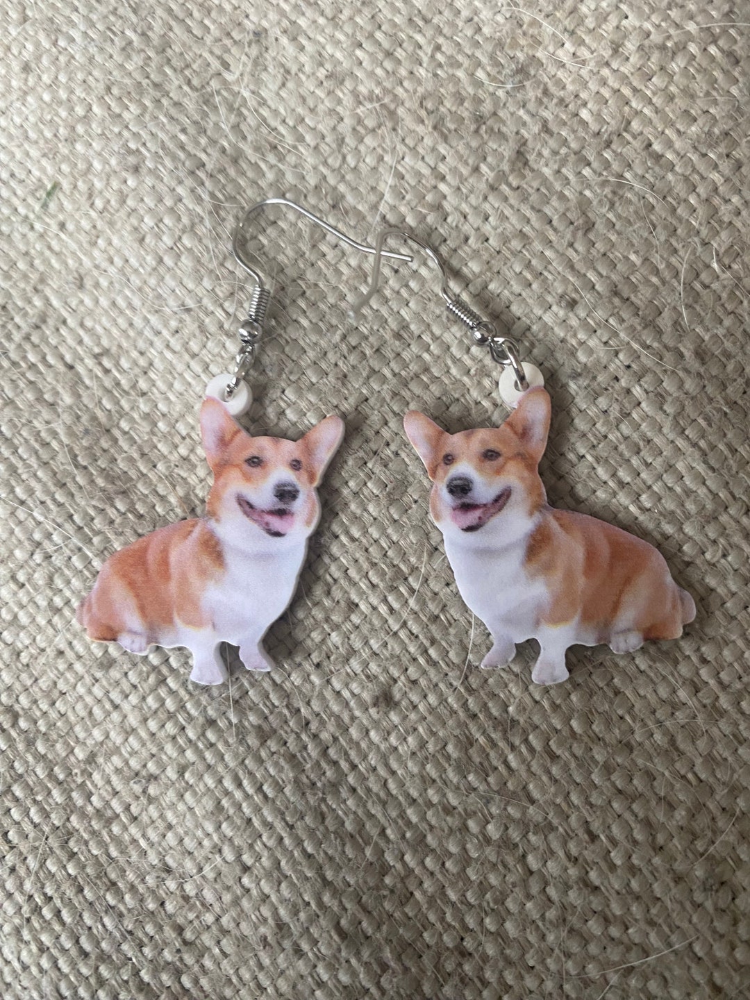 Chiot Chien / Animal De Compagnie - Boucles D'oreilles Pendantes Et
