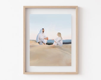 Heavenly Friend Print Blonde Version // LDS Art Portrait - Etsy Israel