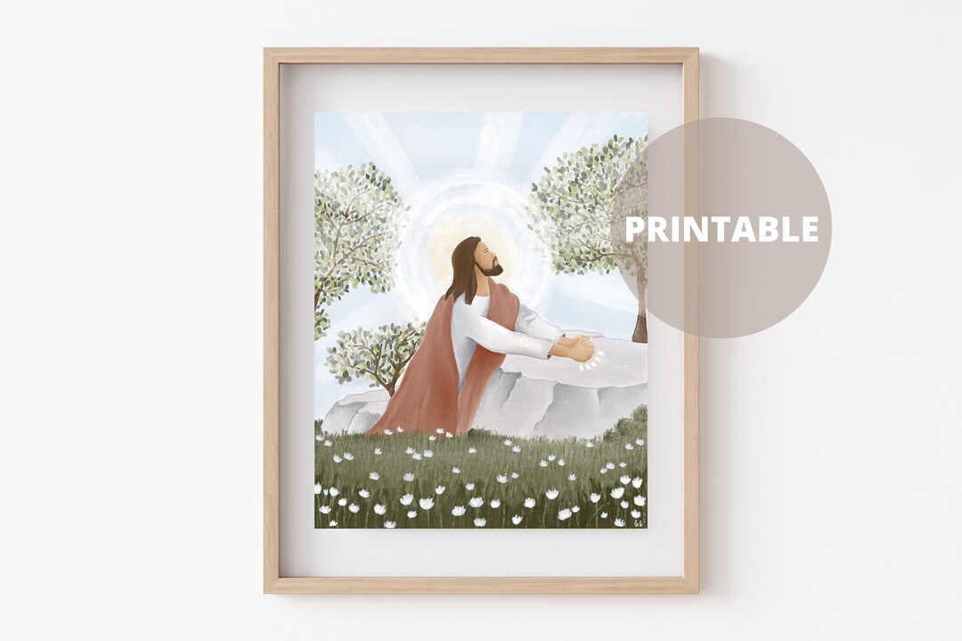Gethsemane PRINTABLE // LDS Art Jesus Christ Illustration Religious ...