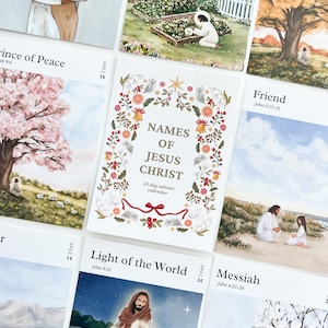 Names of Jesus Christ Advent Calendar -- PRINTABLE // Christian Advent Calendar | lds Art | Christ Centered Christmas | LDS Advent Calendar