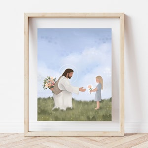 Trust Me Print //  LDS Art | Portrait of Christ | Christian Artwork | Religious Painting | YW Gift | Jesus with Girl | Faith Art |