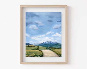 Lead, Kindly Light - Landscape Print // Utah Landscape Painting | Landscape Art | Cache Valley Art | Vibrant Landscape | Mountain Landscape