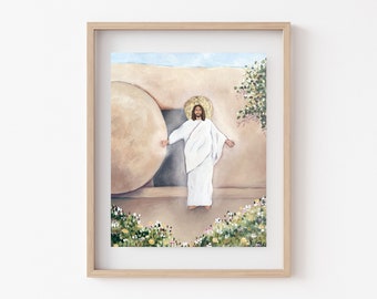 Hope Comes in the Morning Print //  LDS Art | Easter Art | Christian Easter Decor | He is Risen | Resurrection Art | LDS Christ Artwork