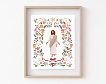 Rejoice Print // Christmas Artwork | LDS Art | Christian Art | Christmas Illustration | Christmas Decor | Christ Centered Christmas
