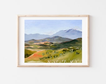 For The Beauty - Landscape Oil Painting // Utah Landscape Painting | Landscape Art | Rolling Hills | Vibrant Landscape | Mountain Landscape