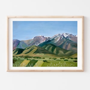Our Mountain Home - Landscape Print // Utah Landscape Painting | Landscape Art | Cache Valley Art | Vibrant Landscape | Mountain Landscape