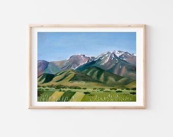 Our Mountain Home - Landscape Print // Utah Landscape Painting | Landscape Art | Cache Valley Art | Vibrant Landscape | Mountain Landscape