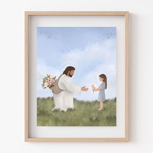 Trust Me Print - Brunette Version //  LDS Art | Portrait of Christ | Christian Artwork | Religious Painting | YW Gift | Jesus with Girl