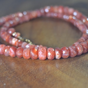 Oregon Sunstone Necklace in 14k Gold Fill // Statement Necklace // Autumn, Fall Jewelry // Healing Crystal Necklace // Solar Plexus Chakra