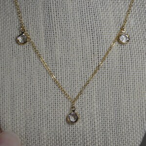 Swarovski Crystal Charm Necklace in Sterling Silver, 14k Gold Fill // Everyday Necklace // Minimalist Wedding // Dainty Crystal Jewelry