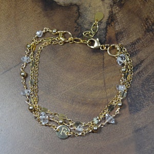 Multi-Strand Gemstone Bracelet // Triple Strand Bracelet // Gold Fill, Rose Gold Fill, Sterling Silver // Gift for her // Delicately Layered