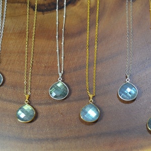 Gorgeous Labradorite Necklace  in Sterling Silver, 14k Gold Fill // Minimalist Labradorite // Amazing Blue Flash // Everyday Necklace