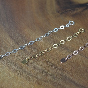 Chain Extender // Necklaces & Bracelets // Sterling Silver, Gold Fill, Rose Gold Fill // 1-4 Inches Long // Add Length to Your Necklace