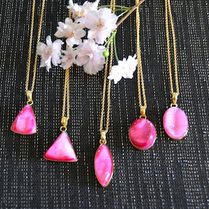 Pink Quartz Druzy Minimalist Necklace~Gold Fill~Boho~Statement/Layering Necklace~Bridesmaids Gifts~Gift for her~Valentine&#39;s Day