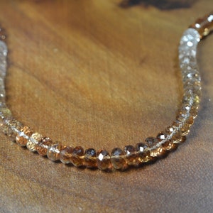 Imperial Topaz Necklace in Sterling Silver // November Birthstone // 23rd Anniversary // Topaz Statement Necklace // Gemstone Bead Necklace