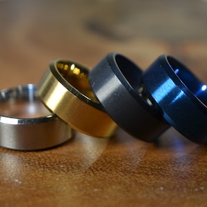 Stainless Steel Ring in Silver, Gold, Black, or Blue // Vacation Band, Ring // Simple, Everyday Ring // Modern Wedding Band // Unisex