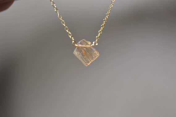 Imperial Topaz Crystal Necklace in 14k Gold, Sterling Silver // Healing Crystal // November Birthstone, 23rd Anniversary // Sacral Chakra