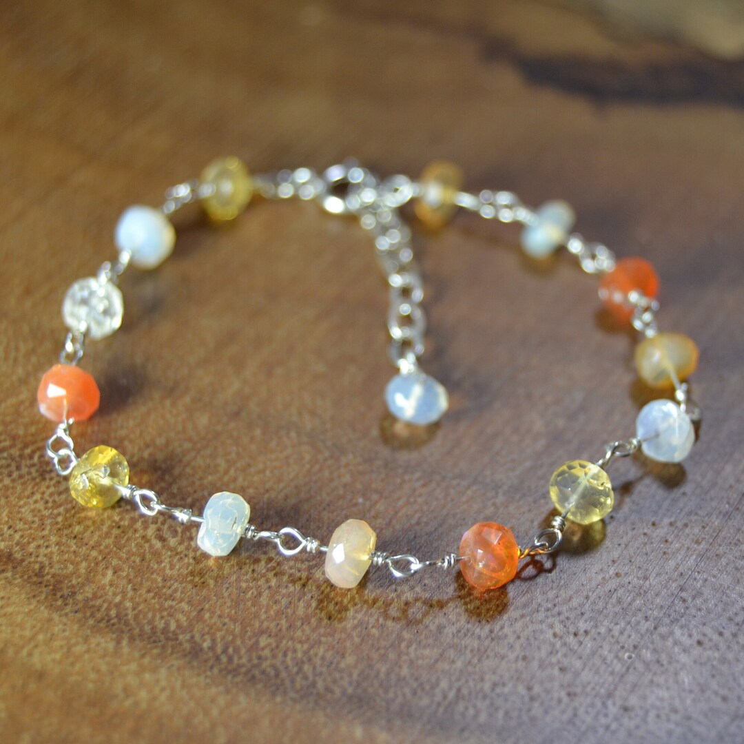Mexican Opal Leather Bracelet main image 0