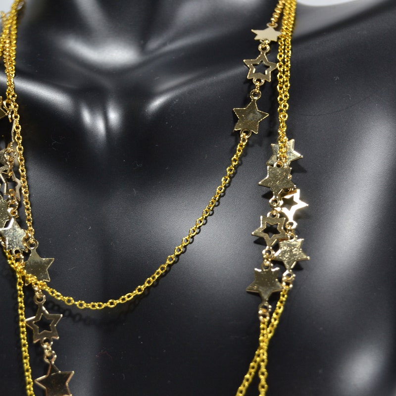 Gold Bead Double Wrap Necklace main image 1