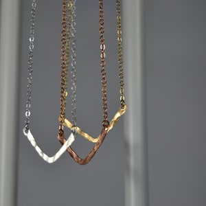 Delicate Chevron Necklace~Gold Fill, Rose Gold Fill, Sterling Silver~Minimalist Jewelry~Layering V necklace~Modern Small Chevron Necklace