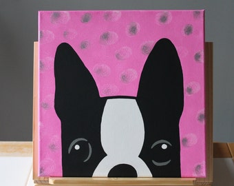 Boston Terrier Pop Art - peinture acrylique par FreeOtto