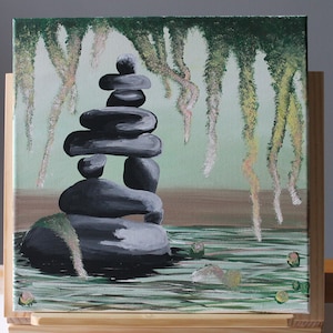 Sereine jardin Zen peinture acrylique par FreeOtto image 1