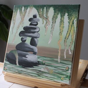 Sereine jardin Zen peinture acrylique par FreeOtto image 3