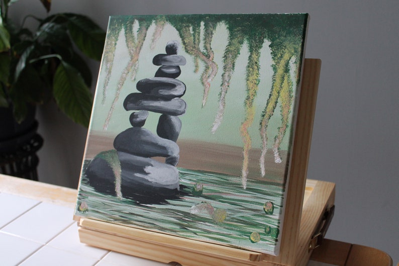 Sereine jardin Zen peinture acrylique par FreeOtto image 3