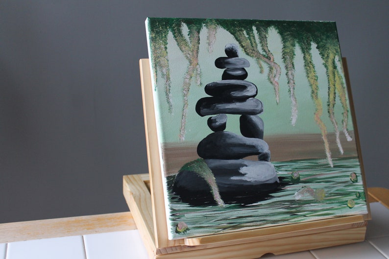 Sereine jardin Zen peinture acrylique par FreeOtto image 2