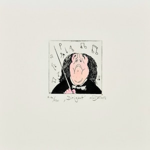 Etching &quot;Conductor&quot; Music Gift Art Print