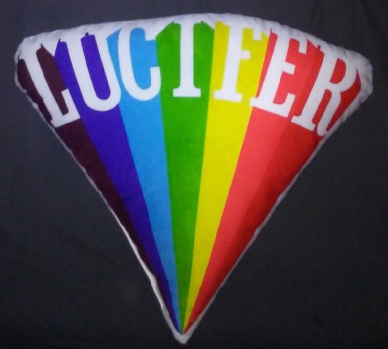 LUCIFER RISING 18 rainbow pillow Aleister Crowley Occult