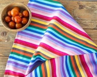 Colorful Rainbow Tea Towel - Absorbent and fun Kitchen towel Decor Gift for Sister