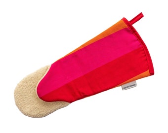 Long Oven Glove red orange pink