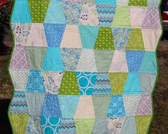 Blue and Green Baby Quilt