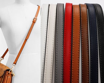 1.8cm Wide Adjustable Colorful Leather Adjustable Shoulder Strap，Leather Straps For Leather Bag，Leather Crossbody Strap，Leather Purse Straps