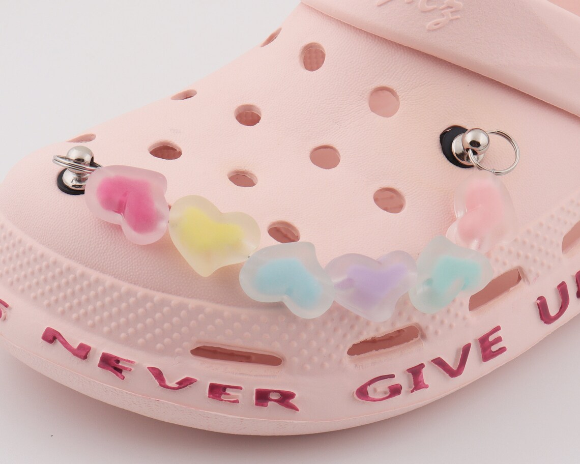 Croc Chain Charms. High Quality Luxury Candy hearts croc Etsy