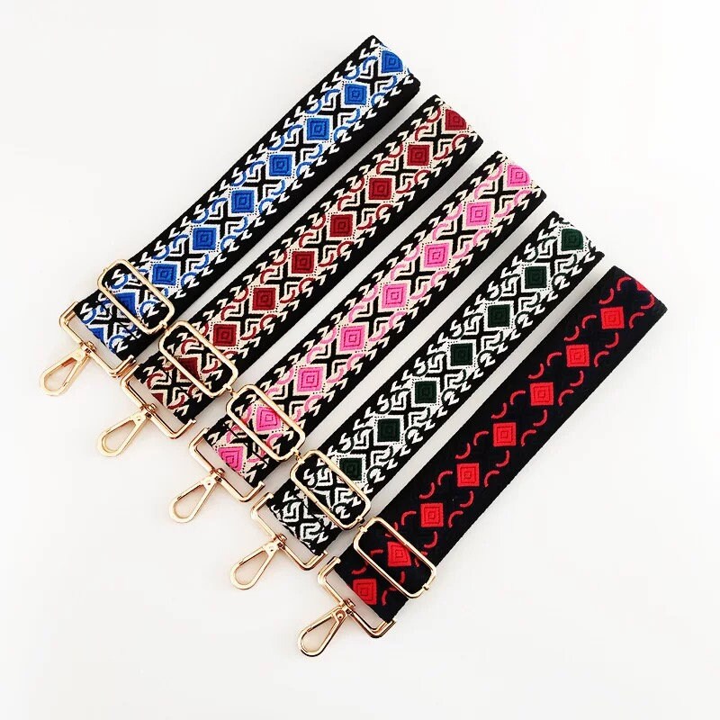 Ethnic Embroidery Wide Purse Straps For Women Crossbody Bags Replacement  Guitar Strap For Cross Body Shoulder Bag - AliExpress