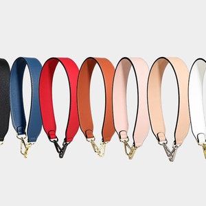 4cm Wide Colorful Leather Purse Strap，Removable Shoulder Bag Handle ，Bag Handle Replacement Briefcase，Genuine Leather Short Purse Strap