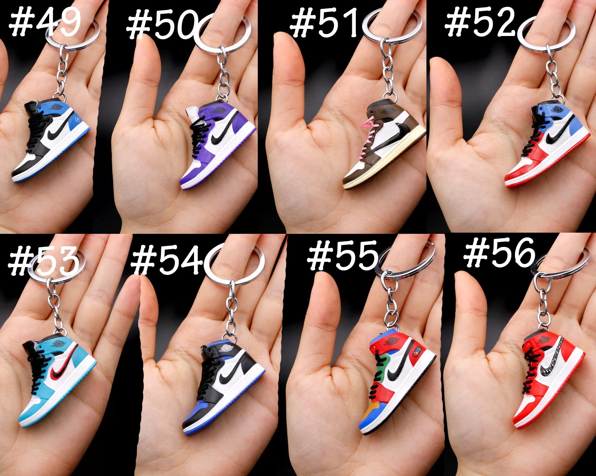 mini jordan sneaker keychain