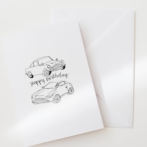 Carte - Joyeux anniversaire (Voitures)
