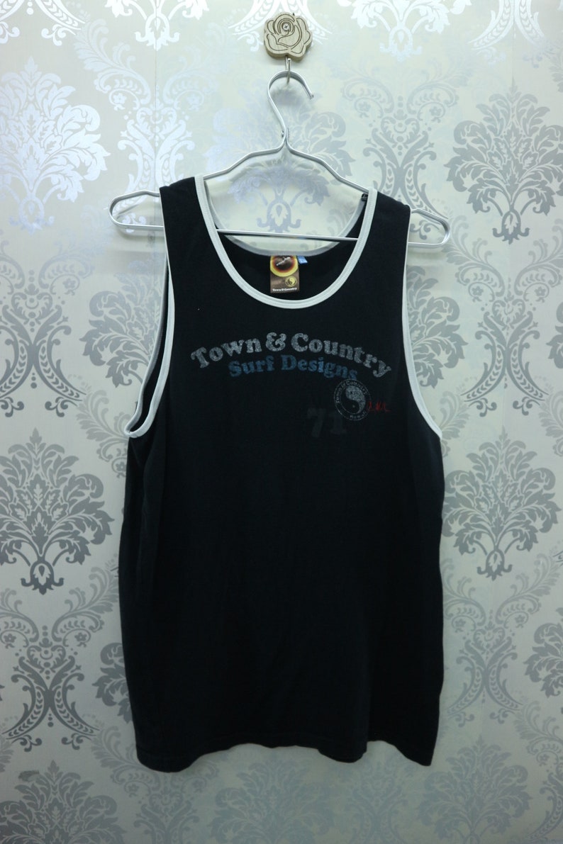 Vintage T&C Town and Country Surf Design Hawaii Tank Top Big Etsy Vintage T&C Town and Country Surf Design Hawaii Tank Top Big Etsy