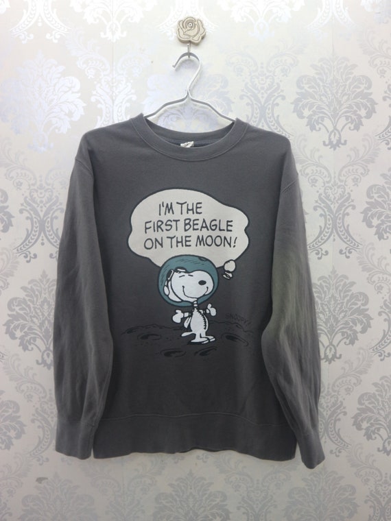 Vintage Peanuts Snoopy Beagle Sweatshirt Big Logo