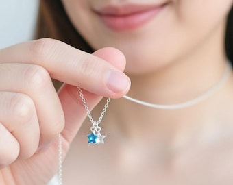 Star Necklace, Swarovski Crystal Star Necklace, Sparkling Star