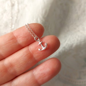 Anchor necklace, anchor pendant, sterling silver anchor necklace, hypoallergenic necklace, nautical theme necklace,beach theme necklace,gift
