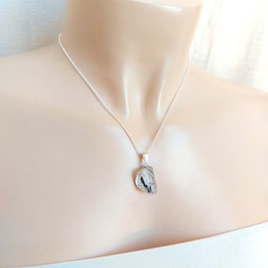 black rutilated quartz pendant sterling silver 925, Tourmaline Quartz, Tourmalinated Quartz necklace, gemstone necklaces