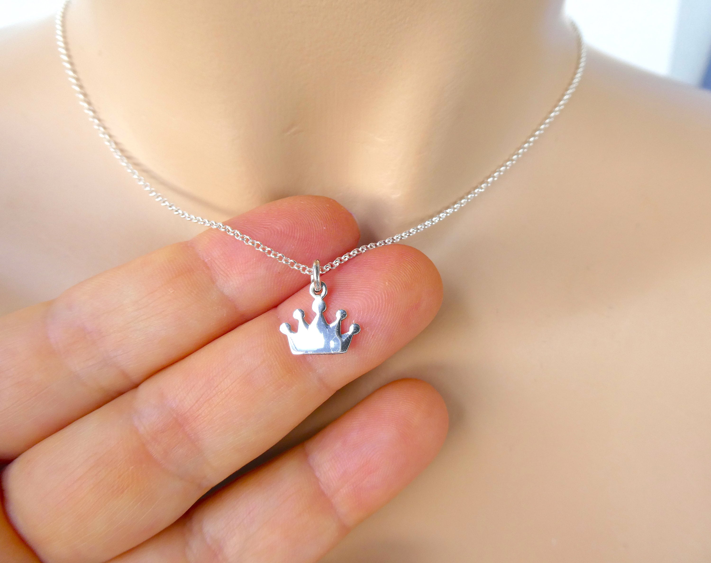 Sterling silver crown pendant deals