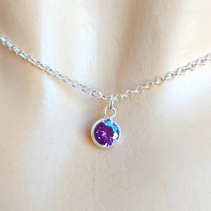 Amethyst necklace, amethyst pendant ,dainty necklace, choker necklace, Amethyst crystal ,tiny pendant, delicate necklace, purple necklace