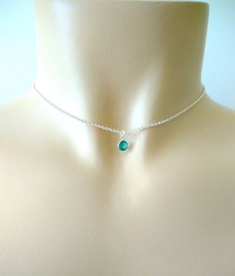 Aquamarine 925 Sterling Sliver Necklace